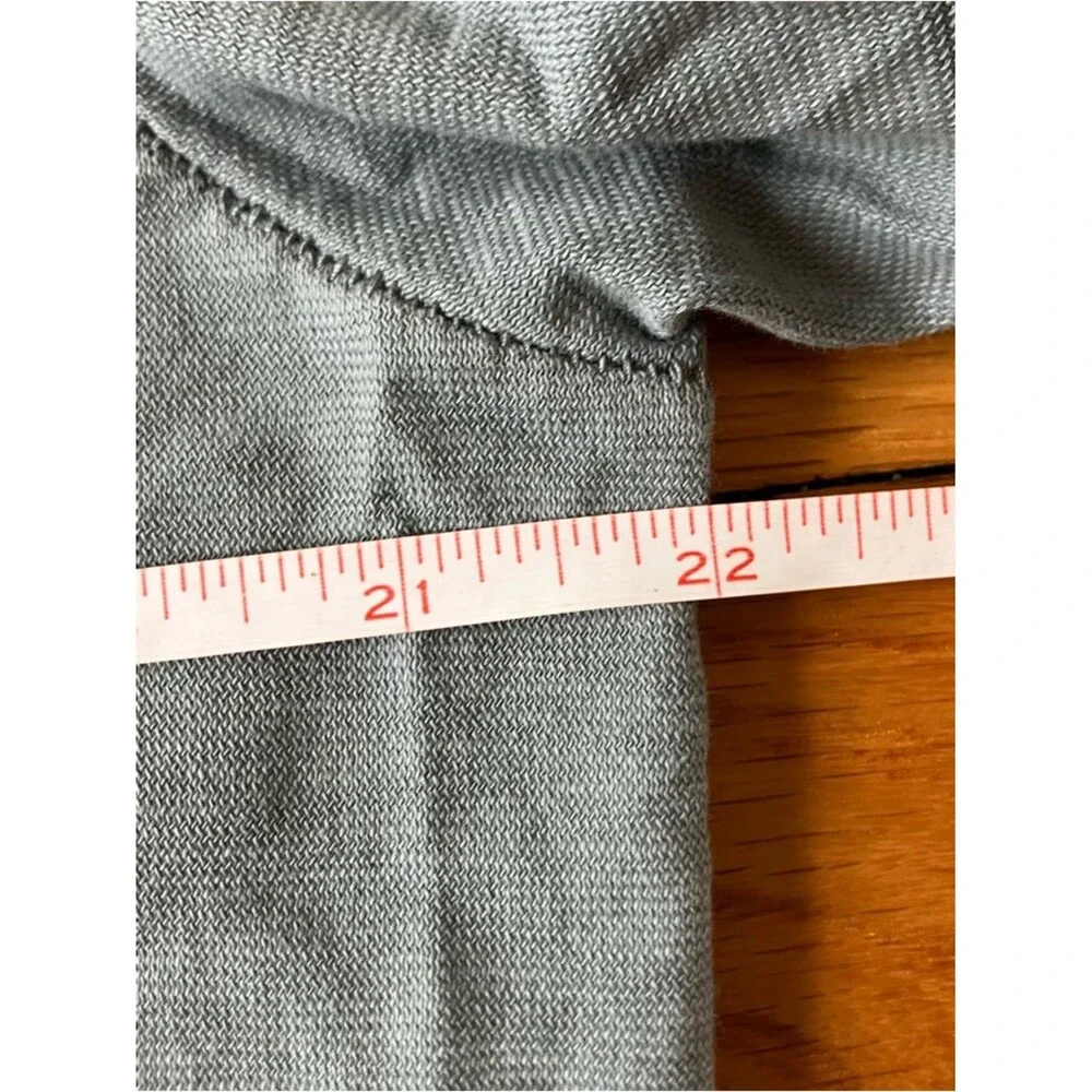 John Varvatos Grey Quincy Slub Cotton Summer Short Sleeve Henley Shirt Large